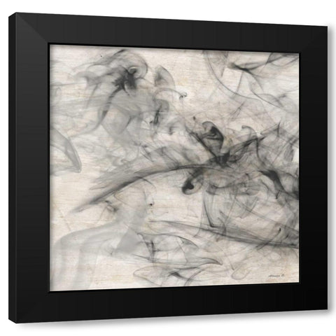 Smoke 2 Black Modern Wood Framed Art Print with Double Matting by Saunders, Alonza