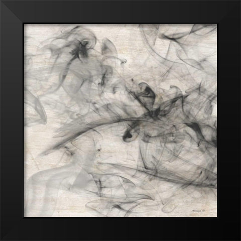 Smoke 2 Black Modern Wood Framed Art Print by Saunders, Alonza