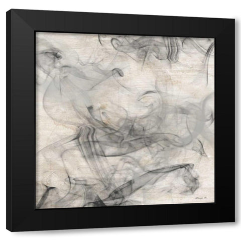 Smoke 3 Black Modern Wood Framed Art Print by Saunders, Alonza