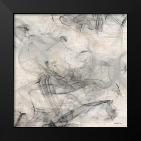 Smoke 3 Black Modern Wood Framed Art Print by Saunders, Alonza