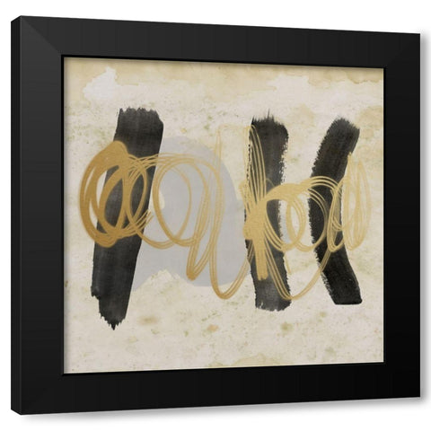 Peaceful Movement Black Modern Wood Framed Art Print with Double Matting by Saunders, Alonzo