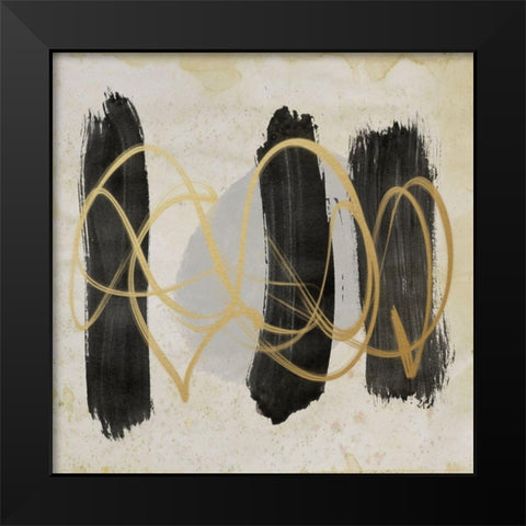 Peaceful Movement 2 Black Modern Wood Framed Art Print by Saunders, Alonzo