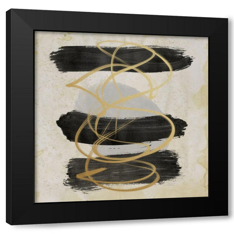 Upward Spiral Black Modern Wood Framed Art Print with Double Matting by Saunders, Alonzo