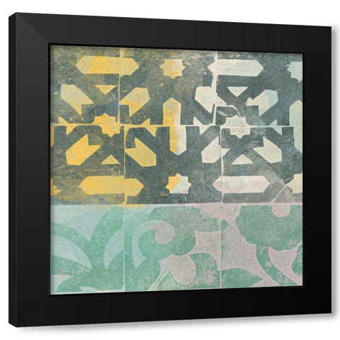 Decorative Life Squared 2 Black Modern Wood Framed Art Print by Saunders, Alonzo