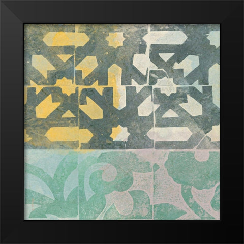 Decorative Life Squared 2 Black Modern Wood Framed Art Print by Saunders, Alonzo