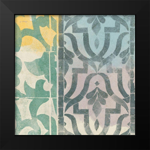 Decorative Life Squared 4 Black Modern Wood Framed Art Print by Saunders, Alonzo