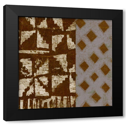 Tribal Essence 2 Black Modern Wood Framed Art Print with Double Matting by Saunders, Alonzo