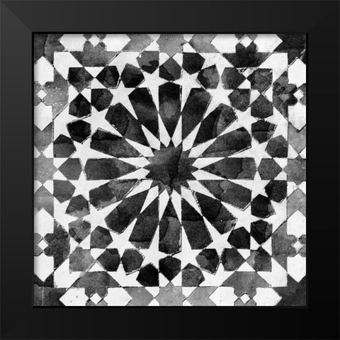 Black Tile Light 10 Black Modern Wood Framed Art Print by Saunders, Alonzo