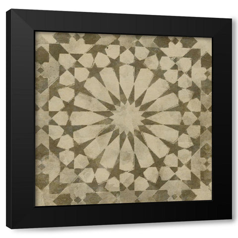 Brown Tile Dark 10 Black Modern Wood Framed Art Print by Saunders, Alonzo