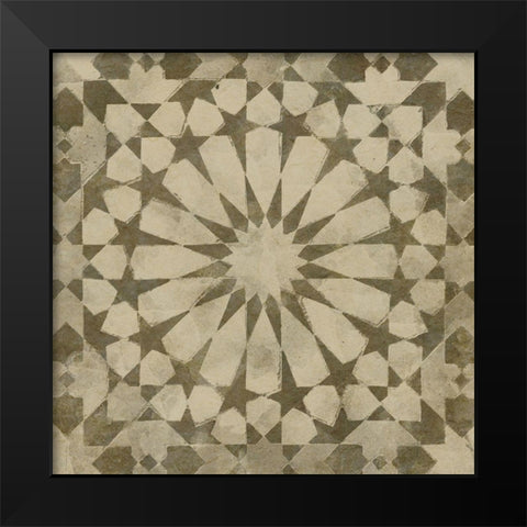 Brown Tile Dark 10 Black Modern Wood Framed Art Print by Saunders, Alonzo