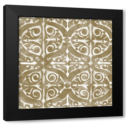 Brown Tile Light 4 Black Modern Wood Framed Art Print by Saunders, Alonzo
