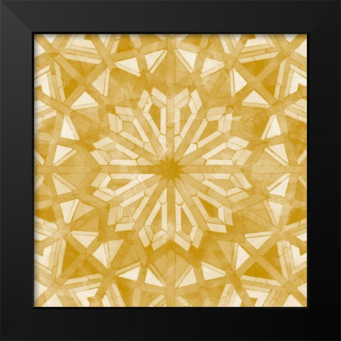 Orange Tile Light 6 Black Modern Wood Framed Art Print by Saunders, Alonza