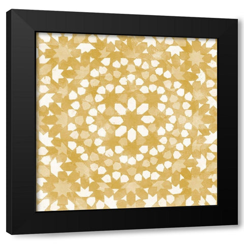 Orange Tile Light 9 Black Modern Wood Framed Art Print by Saunders, Alonzo