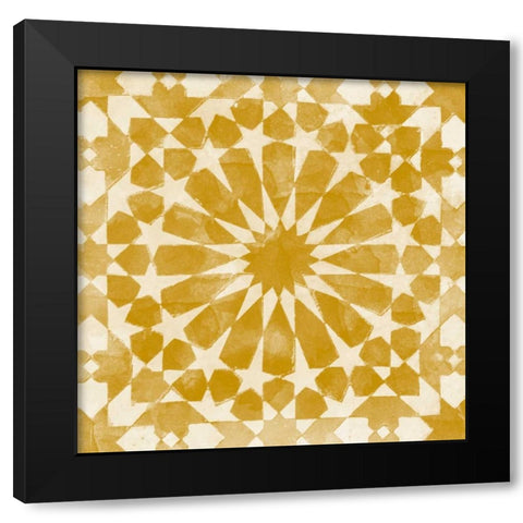 Orange Tile Light 10 Black Modern Wood Framed Art Print by Saunders, Alonza