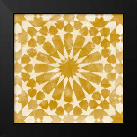 Orange Tile Light 10 Black Modern Wood Framed Art Print by Saunders, Alonza