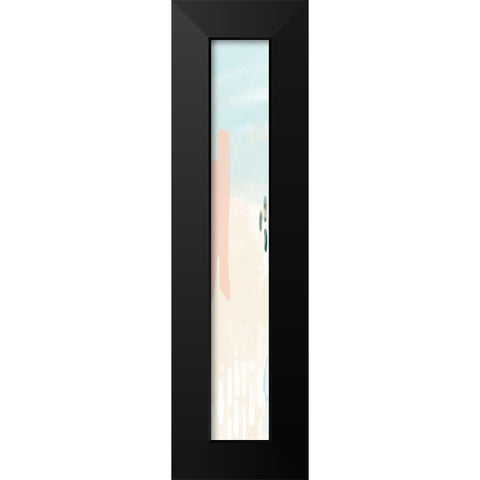 80 Abstract Panel 1 Black Modern Wood Framed Art Print by Vidal, Alicia