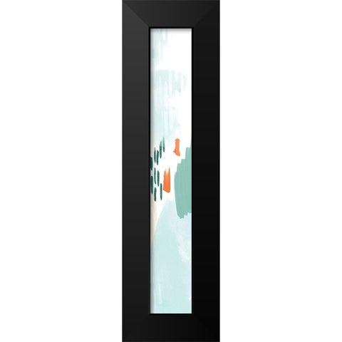 80 Abstract Panel 2 Black Modern Wood Framed Art Print by Vidal, Alicia