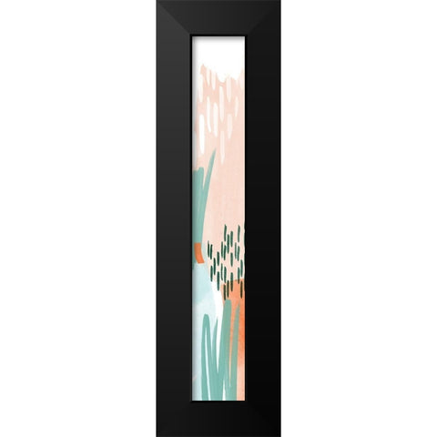 80 Abstract Panel 3 Black Modern Wood Framed Art Print by Vidal, Alicia