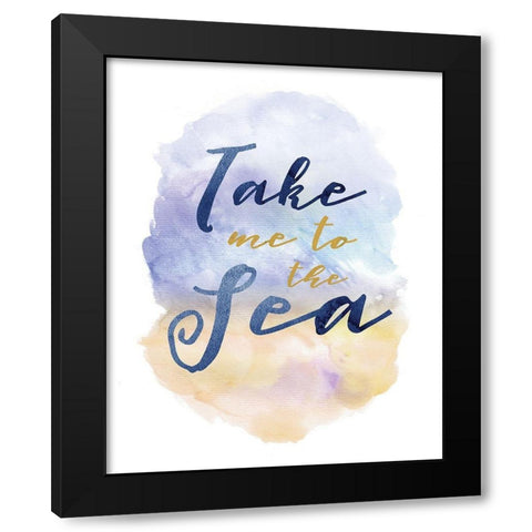 Take Me To The Sea Black Modern Wood Framed Art Print with Double Matting by Vidal, Alicia