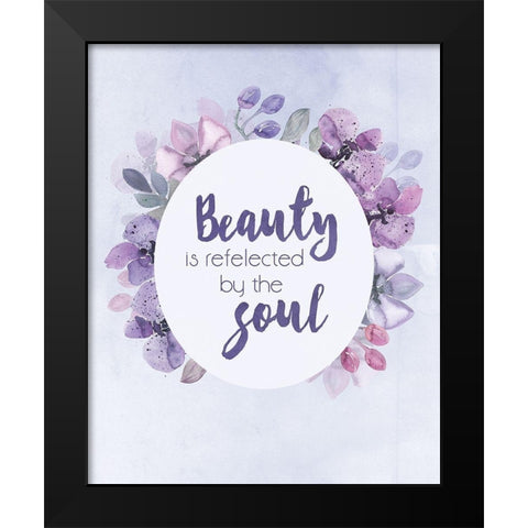 BeautySoul Black Modern Wood Framed Art Print by Vidal, Alicia