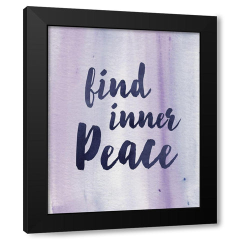 Inner Peace Black Modern Wood Framed Art Print by Vidal, Alicia