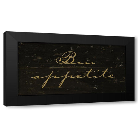 Bon Appetite Black Modern Wood Framed Art Print by Vidal, Alicia