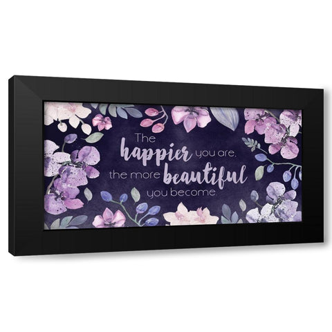 The Happier You Are Black Modern Wood Framed Art Print with Double Matting by Vidal, Alicia