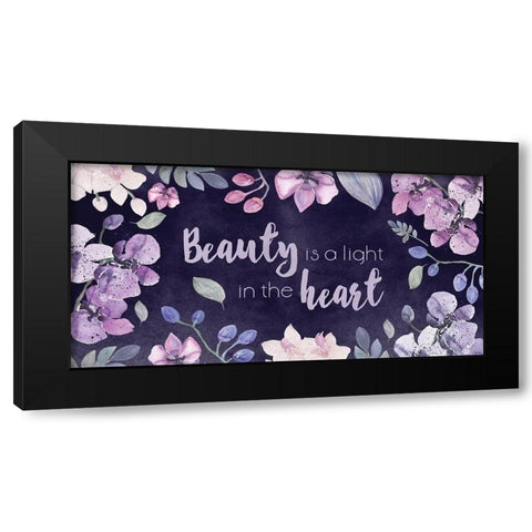 Beauty in the Heart Black Modern Wood Framed Art Print with Double Matting by Vidal, Alicia