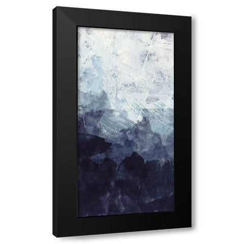 Blue Flow 2 Black Modern Wood Framed Art Print with Double Matting by Vidal, Alicia