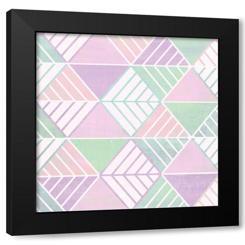 Geo Prism Black Modern Wood Framed Art Print by Vidal, Alicia