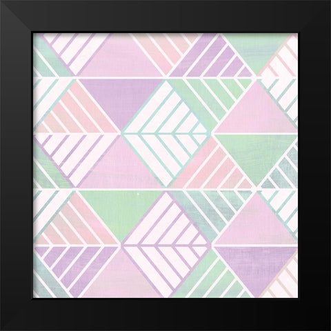 Geo Prism Black Modern Wood Framed Art Print by Vidal, Alicia