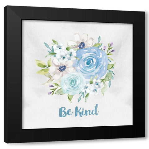 Be Kind Black Modern Wood Framed Art Print with Double Matting by Vidal, Alicia
