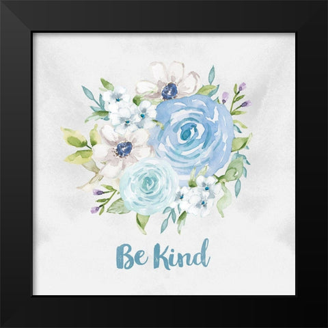 Be Kind Black Modern Wood Framed Art Print by Vidal, Alicia