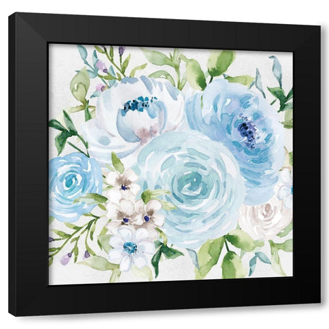 Floral Diversity 1 Black Modern Wood Framed Art Print by VIDAL, ALICIA
