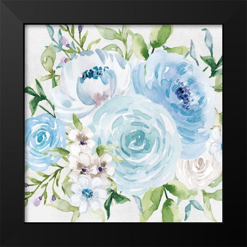 Floral Diversity 1 Black Modern Wood Framed Art Print by VIDAL, ALICIA