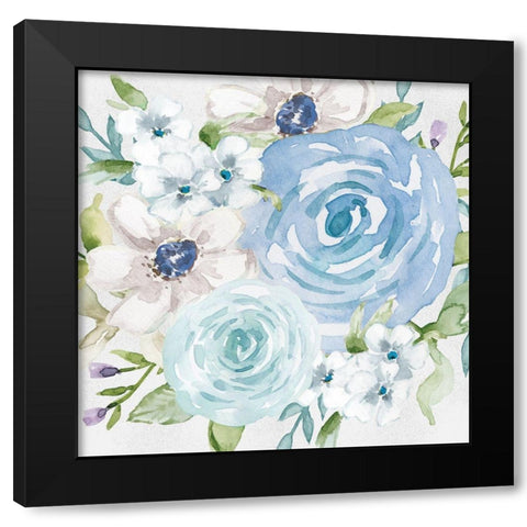 Floral Diversity 2  Black Modern Wood Framed Art Print with Double Matting by VIDAL, ALICIA
