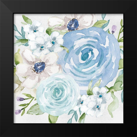 Floral Diversity 2  Black Modern Wood Framed Art Print by VIDAL, ALICIA
