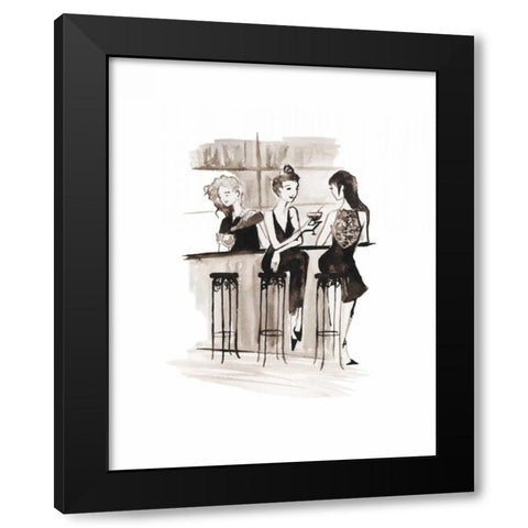 Entertain illo 2 Black Modern Wood Framed Art Print by Zyburt, Alicia