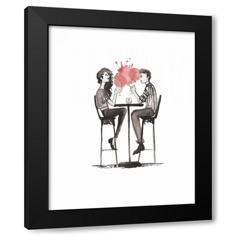 Entertain illo 3 Black Modern Wood Framed Art Print by Zyburt, Alicia