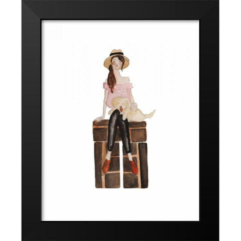 Spain Travel illo Black Modern Wood Framed Art Print by Zyburt, Alicia