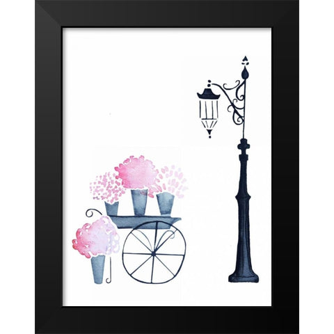 Flower Shopping Black Modern Wood Framed Art Print by Zyburt, Alicia