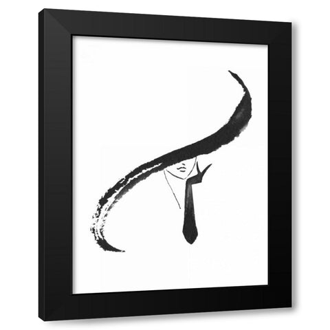 Derby Hat Black Modern Wood Framed Art Print with Double Matting by Zyburt, Alicia