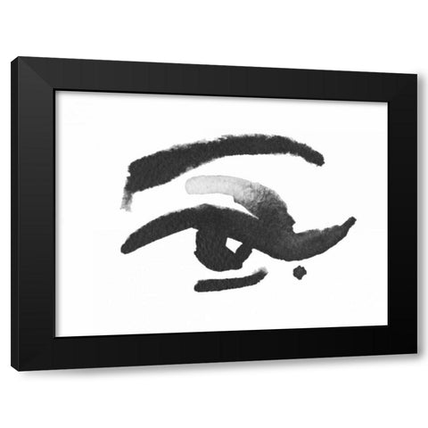 Inked Eye Black Modern Wood Framed Art Print with Double Matting by Zyburt, Alicia
