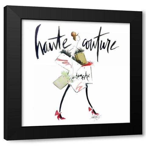 Haute Couture 2 Black Modern Wood Framed Art Print by Zyburt, Alicia