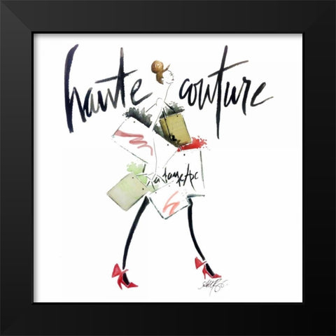 Haute Couture 2 Black Modern Wood Framed Art Print by Zyburt, Alicia