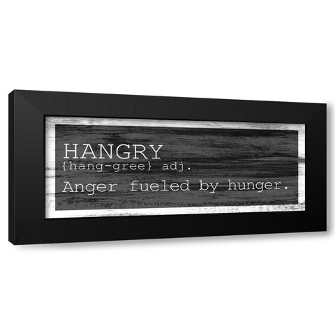 Hangry Black Modern Wood Framed Art Print by Bailey, Ann