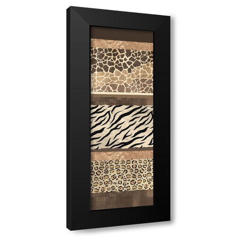 Exotic Safari Panel Black Modern Wood Framed Art Print by Bailey, Ann