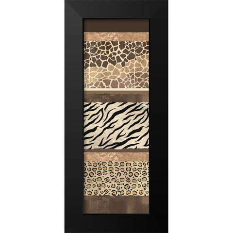 Exotic Safari Panel Black Modern Wood Framed Art Print by Bailey, Ann