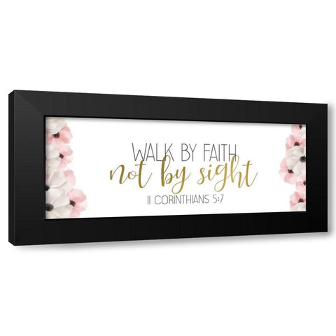 Walk by Faith Black Modern Wood Framed Art Print with Double Matting by Bailey, Ann