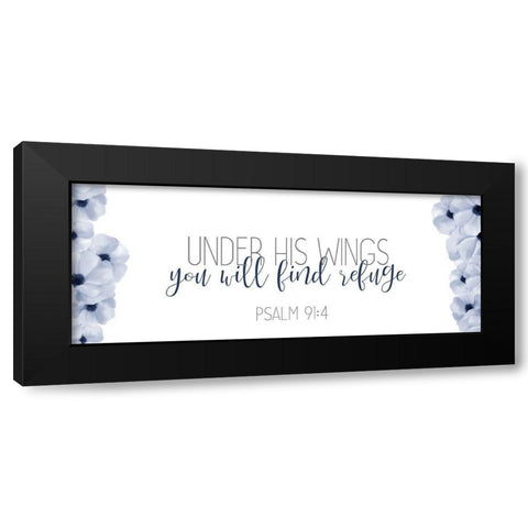 Under His Wings Black Modern Wood Framed Art Print with Double Matting by Bailey, Ann
